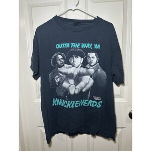 Vintage 3 Stooges "outta the way Knuckleheads" 1989 t shirt black Size Large